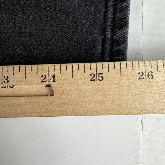 Levi's Jeans Women's 26x25* Ribcage High Rise Straight Ankle Black Denim Tag 26 - Picture 12 of 16